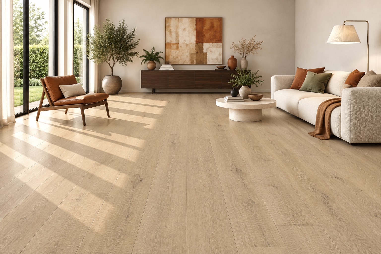 TechFloor Pacific Rechte Plank 14904 Richmond – Variant A: sfeerimpressie van een woonkamer met deze vloer