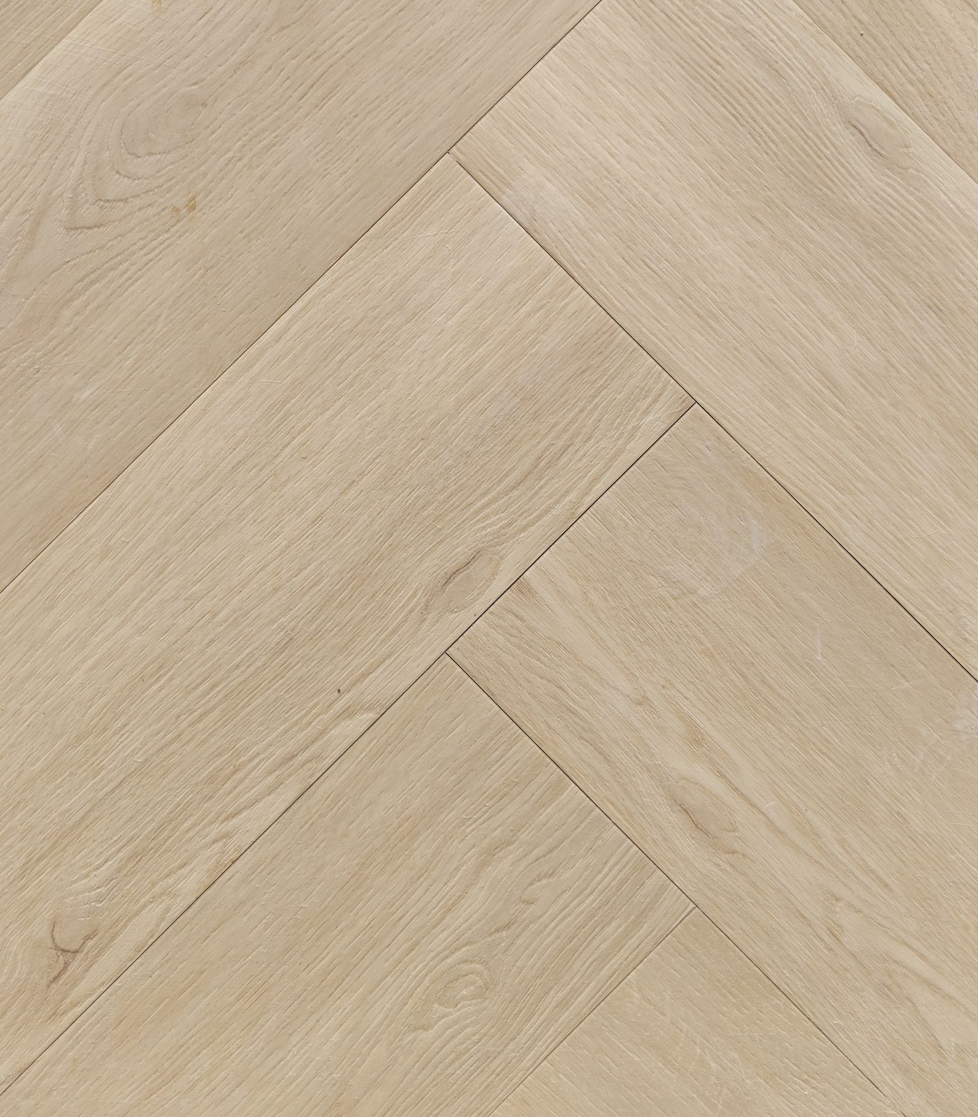 TechFloor Pacific A Visgraat 22400 Olympia Extra Mat: visgraat PVC vloer in lichte beige eiken-look