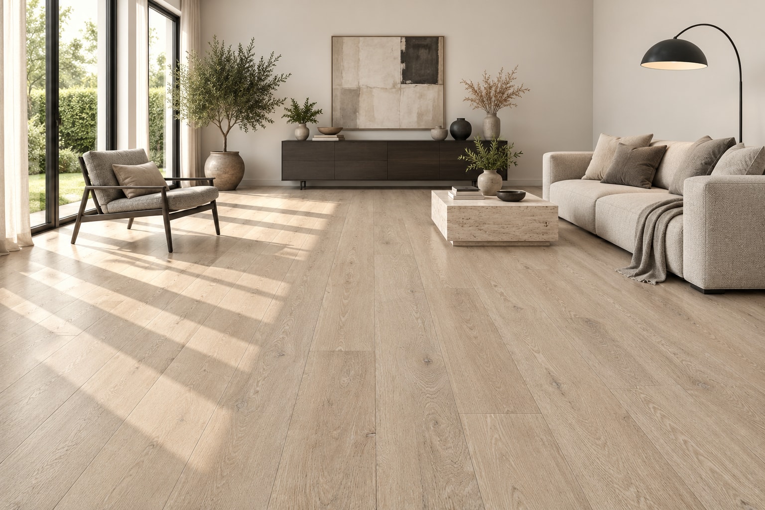 TechFloor Pacific Rechte Plank 14901 Seattle: sfeerimpressie van een woonkamer met deze vloer
