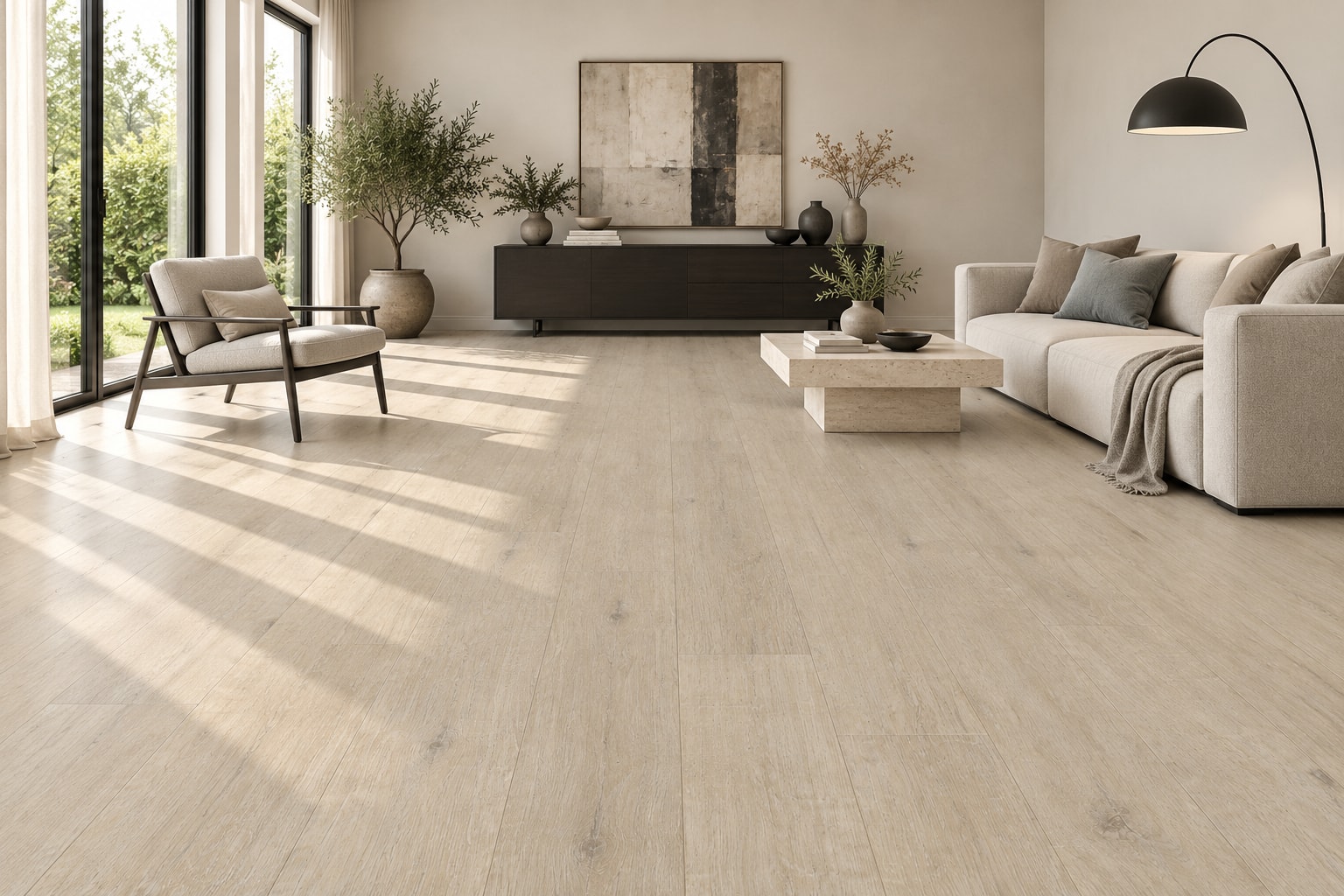 TechFloor Pacific A Rechte Plank 12260 San Francisco – Variant A: sfeerimpressie van een woonkamer met deze vloer